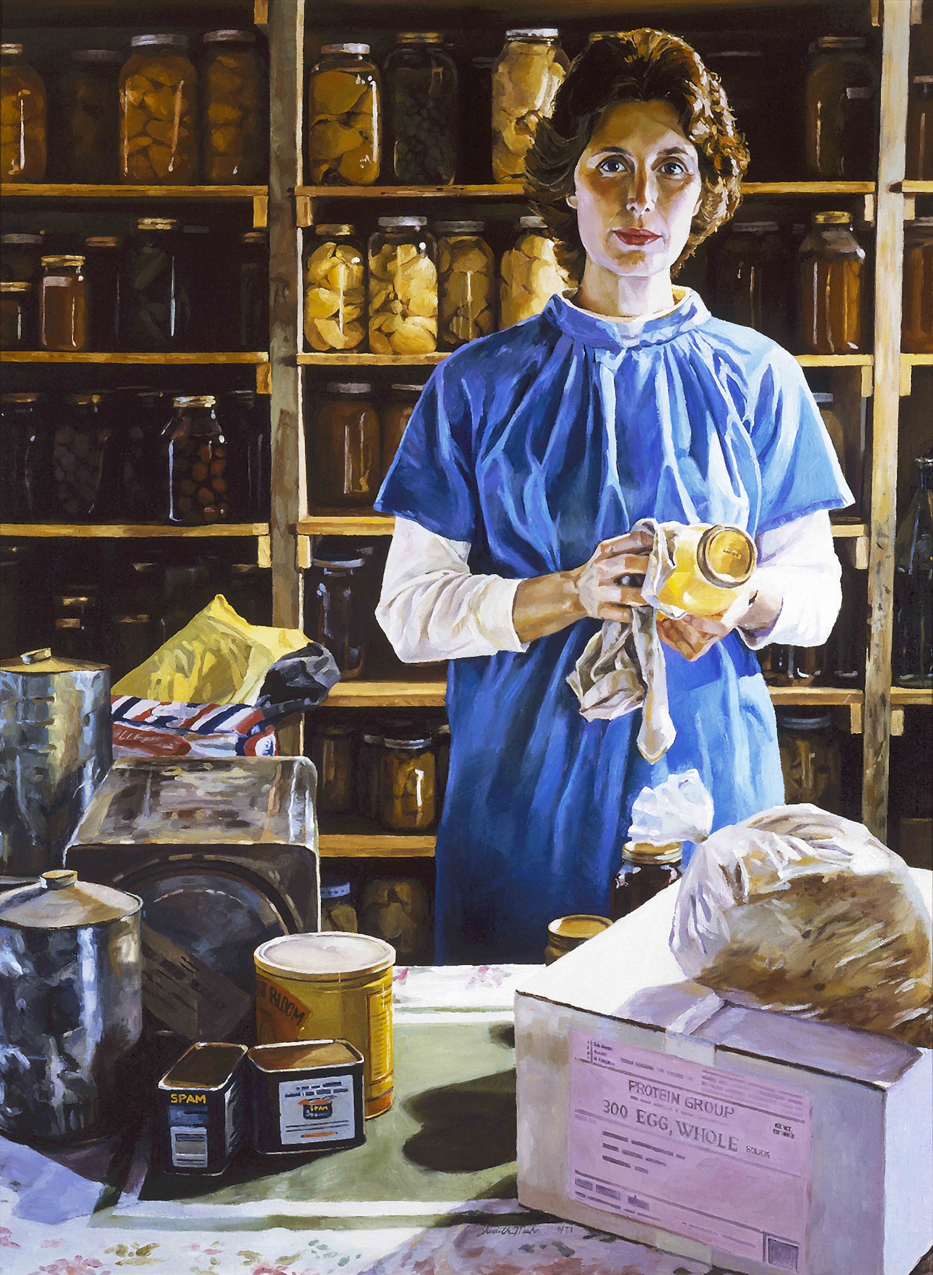 Woman with Food Storage